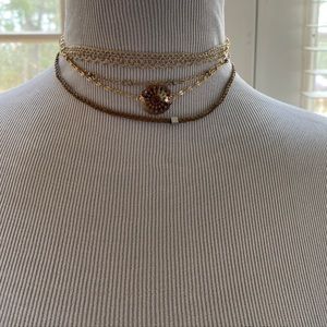Multiple necklace set-very cute stack of choker necklaces